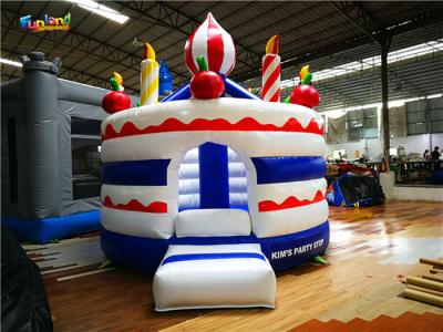 China la torta de cumpleaños de los niños 300kgs del vinilo de los 4m formó la casa inflable de la despedida del castillo en venta