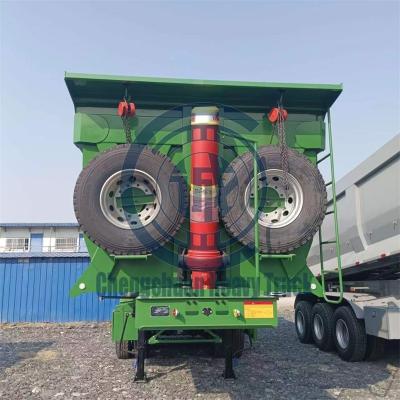 China Truck Trailer 3 Axles FUWA Axle 60 Ton Loading OEM Customization Dump U Shaped Semi Trailer for sale