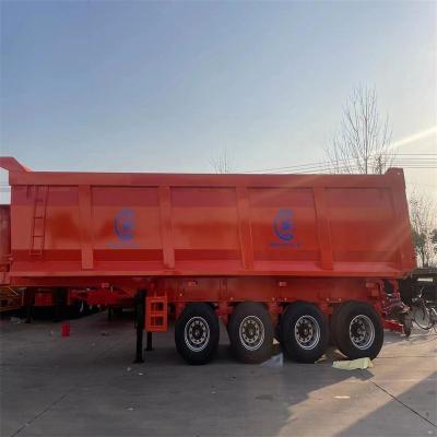 China Truck Trailer Good Quality 4 Axles Wabco Springs Suspension U-Brake Trailers Dumper Semi-Trailer for sale