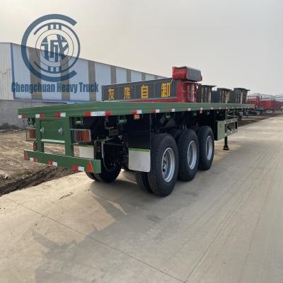 China China Factory Price New Truck Trailer Good Quality 3 Axles Platform Semi Trailer for sale