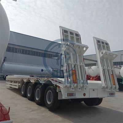 China Cargo Loading BPW Good Quality 40 Ton 4 Axles Low Bed Semi Trailer With Low Price for sale