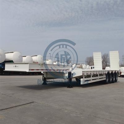 China Semi Truck Trailer 2/3/4 Axles Lowbed Trailer Excavator Transportation Gooseneck Low Bed Semi Trailer 3 Axles Heavy Duty Low Bed Low Bed for sale