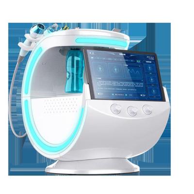 China Acne Analyzer 2021 New 7 In 1 Ice Blue Dermabrasion With Multifunctional Skin Analyzer Dermabrasion Machine for sale