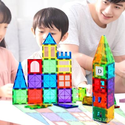 China Creative Construction Toy New Toys For Children 52pcs Magnetic Block Toy Building Block Sets for sale