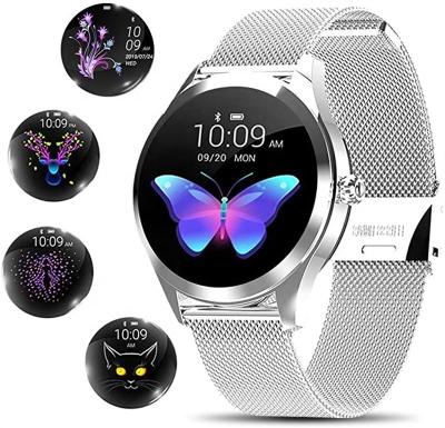 China Touch Screen Ladies Smartwatch KW10, Hot Selling Female Menstrual Cycle Customize Polish Dial Women Fitness Smartwatch Tracker for sale