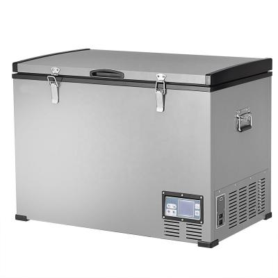 China Vacation 95L DC 12v Boat Compressor Freezer Camping and Zone RV Refrigerator 12v Compressor Outdoor Mobile Single Boat Fishing Fridge for sale