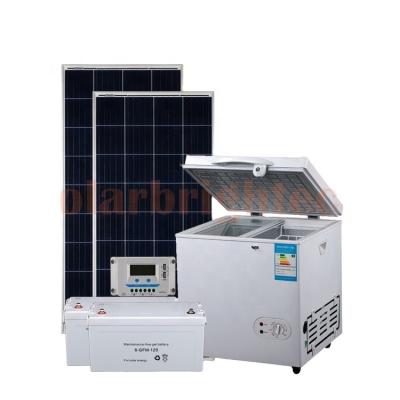 China Hotel 60L 12v Small DC Solar Panel Powered Ice Cream Bike Deep Chest Freezers 24 Volt for sale