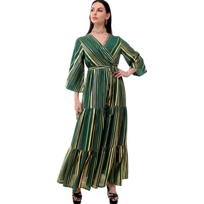 China kuwii middle east fall bride fashion 2081 tan dubai women formal dress muslim abayas 2021 muslim prom dresses S-2XL for sale