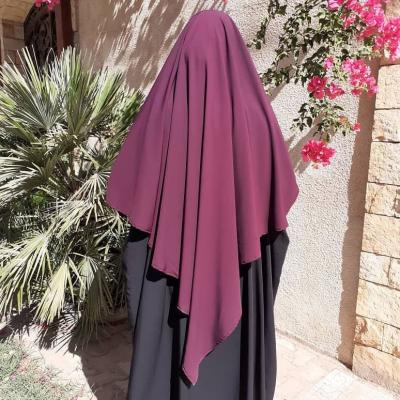 China 3027 pure muslim hijab dubai hijab dubai hijab turkish khimar kuwii color long free for sale