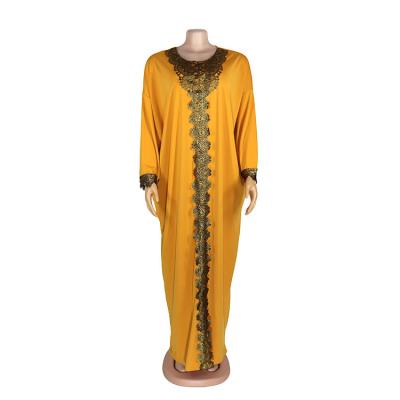 China 7007 elastic kuwii women's style african women's dresses stretch fabric long dress Ankara muslim dress muslim dress for sale