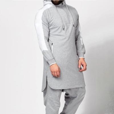 China hot sale 9007 kuwii men islamic thobe arabic hoodie high quality muslim clothing S-4XL for sale