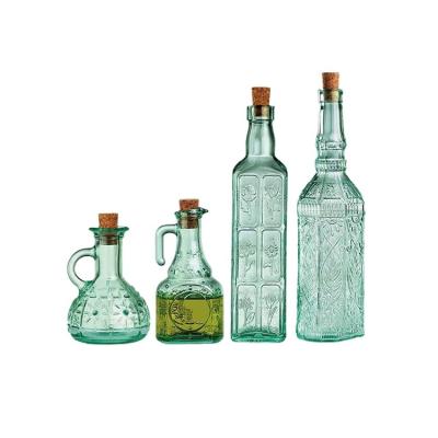 China Freshness Retention Quickly Enjoy Sale Oil Bottle Vinegar Glass Bottle With Cork Lid for sale