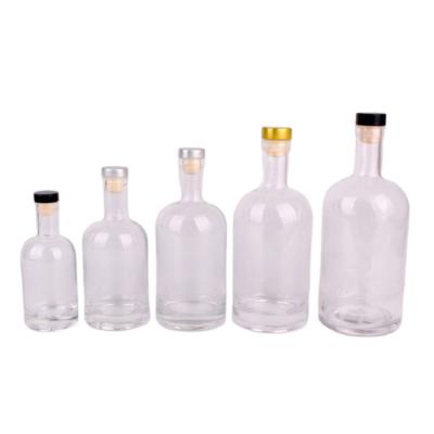 China ECO 200ml 350ml 500ml 750ml 1000ml high quality luxury whiskey liquor bottle ECO vodka bottle gin glass bottle spirit la de garrafa for sale