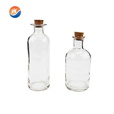 China Fashionable Simple Clear Wooden Perfume Glass Bottle for sale