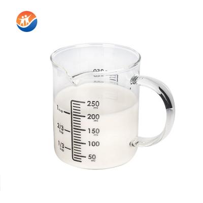 China Eco-freindly High Borosilicate Glass Beaker Graduated Measuring Cup Glassware for sale