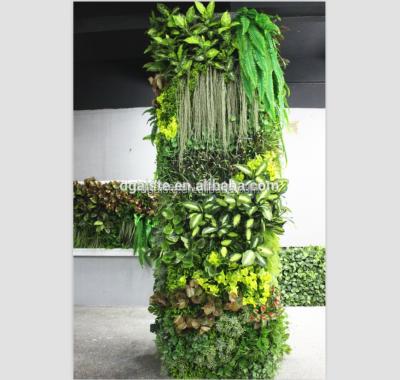 China Eco-friendly Long Leaf Green Wall High Density Jungle Style Indoor Solid Wall Decorations for sale