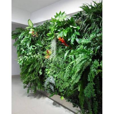 China Plastic Plant Wall Green Artificial Wall Plastic Hanging Wall For Indoor Outdoor Decoration for sale