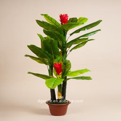 China Waterproof Artificial Bonsai Torch Tree With Flowers Indoor Decoration Potted Plant for sale