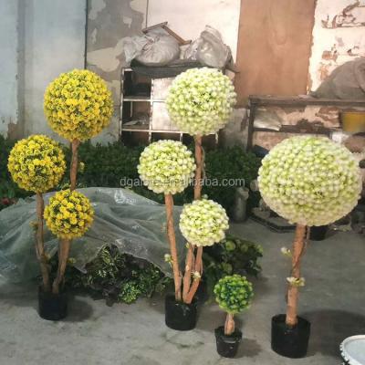 China Indor Decoration Outdoor Plastic Boxwood Grass Topiary Ball Plants Artificial Bonsai Trees For Sale for sale