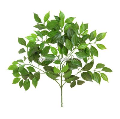 China Garden Decorations 60cm Long Plastic Camphor Tree Sculpture Leaf Artificial Vertical Branches E11 2802 for sale