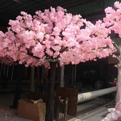 China Good Quality Environmental High Density Canopy Plastic Artificial Indoor Pink Cherry Blossom Sakura Blossom Silk Tree Large for sale