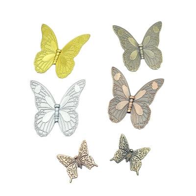 China New Antique Gold Chinese Hot Bronze Chinese Bronze Red Bronze Zinc Small Butterfly Cupboard Handles Cabinet Hardware Drawer Knobs for sale