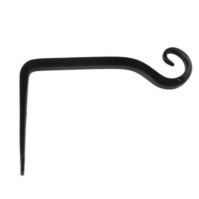 China Mediterranean hot mediterranean metal 7 type iron art hook drawing flower basket garment hook accessories black painting pothook for sale