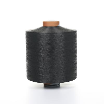 China China Factory Sustainable 300d 96f Recycled Black Polyester Yarn Blend High For Elastic Webbing for sale