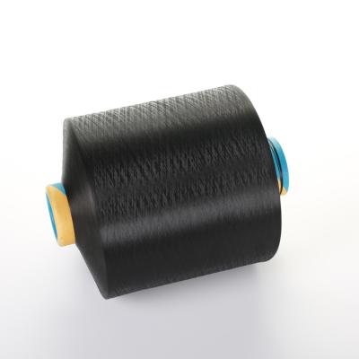 China Sustainable Polyester Twisted Yarn DTY 300D / 96f SD S Twisted DD Black And Colored Yarn for sale