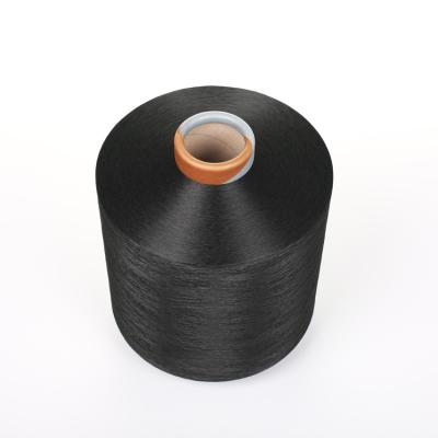 China Factory sale 300D/96F sustainable dope dyed black yarn recycled polyester dty for ribbon weaving for sale