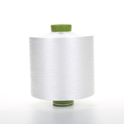 China Sustainable Polyester Textured White Yarn 150D / 288F Micro Color TBR Bright White for sale