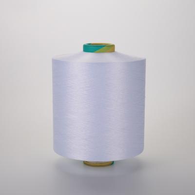 China DTY SUSTAINABLE SUCTION TEXTURED YARN 300D/96F SEMI-DULL OPTICAL WHITE IT will be very much suitable for rope knitting for sale