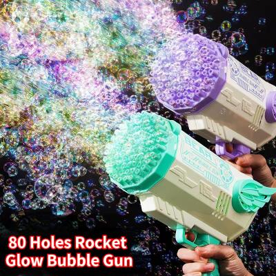 China Lithium Battery and Cable OEM Rechargeable Outdoor Electric Durable Bubble Machine Gun Children Toys Feast Atmosphere Holiday Celebration Bubble Machine for sale