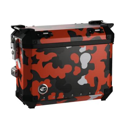 China Large Capacity 36L Water Proof Motocycle COOCASE Camouflage Motorcycle Saddlebag Black Orange Saddle Boxes Side Box With Cheapest Price for sale