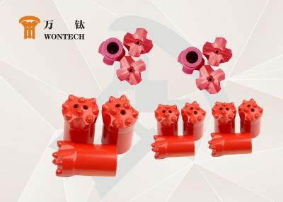 China High Rigid Drill Rod And Hammer Taper Button Bit Low Carbon Steel Material for sale