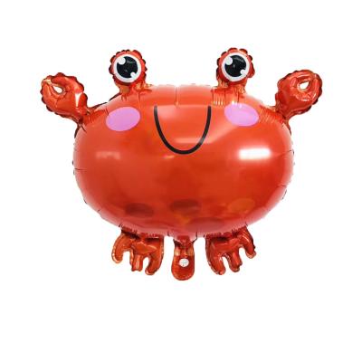 China Hot Sale Cute Under The Sea Seahorse Octopus Dolphin Crab Starfish Ocean Cartoon Birthday Decoration Animal Foil Balloons for sale