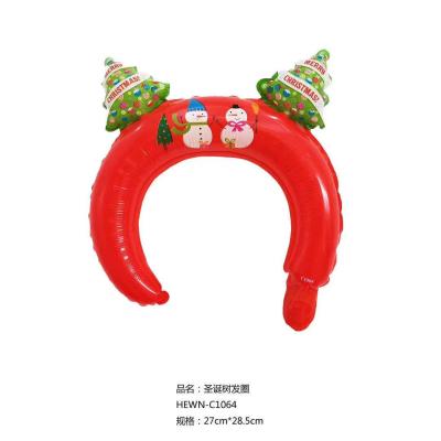 China Cute Christmas Party Balloons Headband Toy Headwear Christmas Celebration Festival Foil Balloon Party Supplies for sale