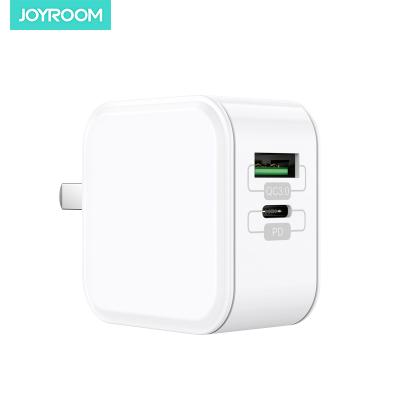 China PC 18W ABS QC3.0 Smart Fireproof Wall Palladium Universal Mobile Phone JOYROOM Mobile Phone Charger Dual Fast Usb for sale