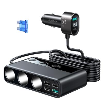 China 72W Car Charger JOYROOM 2021 Super Charging QC3.0 USB2.0 New Arrivals 154W Car Cigarette Lighter Adapter PD With LED Voltage Display Cigarette Lighter Splitter for sale