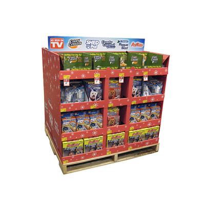 China Eco-friendly Wholesale Custom Display Box Pallet Stand For Supermarket display stand with layers suit more different products for sale