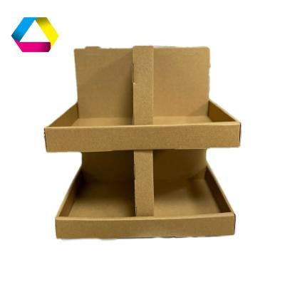 China Eco-friendly Custom Quarter Display Box Pallet Stand Drinks For Supermarket T-shirt Clothing 4 Side Retail Pdq for sale