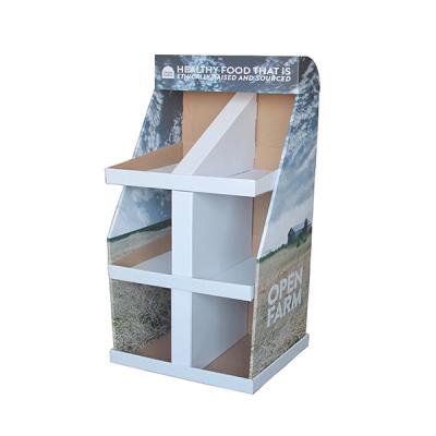 China Eco-friendly Custom Retail Point of Sale Healthy Food  Advertising Promotion Pallet Shelf Display Stands for sale