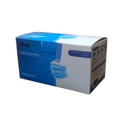 China Recycled Materials Wholesale customized paper box disposable medical face mask Cardboard packing Box for Surgical Mask for sale