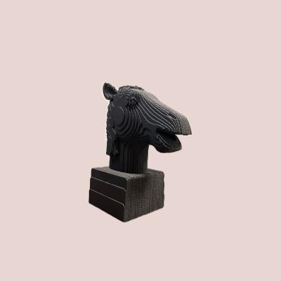 China Recyclable Advertising creative animal sculpture art Pop Up Cardboard Corrugated Totem Desktop Display Racks for sale