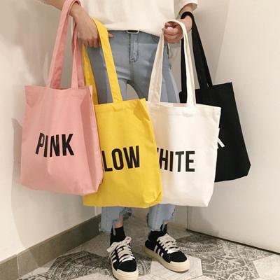 China Custom Wholesale Organic Women Canvas Cotton Tote Folding Shopping Bag for sale