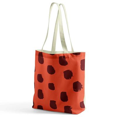 China Hot Sale Factory Fashion Cotton Tote Bags Folding Cheap Durable Canvas Shopping Bag Custom for sale