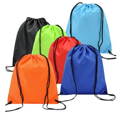 China Recycle Factory Outlet Cheap Portable Waterproof Drawstring Backpack Sport Beach Gym Bag String Backpacks for sale