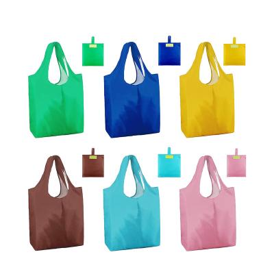 China Hot 2023 New Logo Printed Capacity Fashion Portable Grocery Cheap Portable Picnic Supermarket Nylon Tote Bag for sale