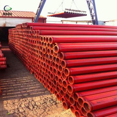 China DN125 ST52 Concrete Pump Pipe Delivery Concrete Placing Seamless Pipe For Concrete Pump Trunk for sale