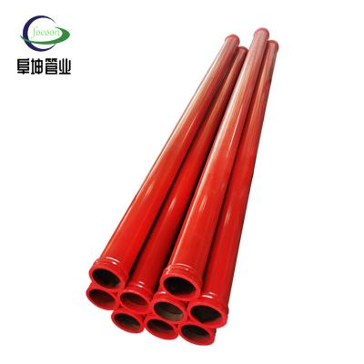 China China st52 pump dn125 pipeline 3m concrete pump steel seamless concrete hardened pipe from building material stores for sale